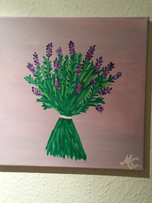 Картина под названием "Lavendel" - Strawberry, Подлинное произведение искусства