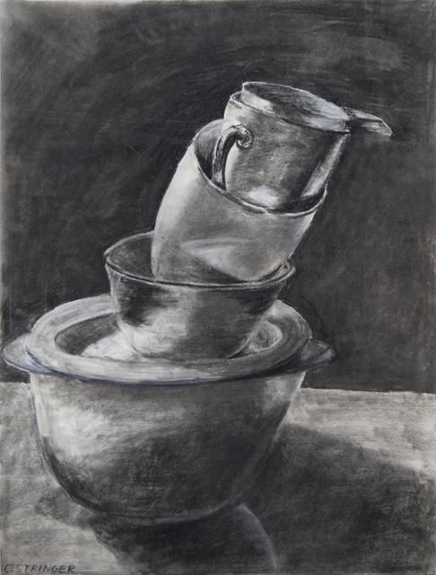 Drawing titled "Dishes" by Claire Stringer, Original Artwork