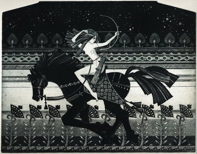 Impressões e gravuras intitulada "AMAZON" por Sergei Trubin, Obras de arte originais, Água forte