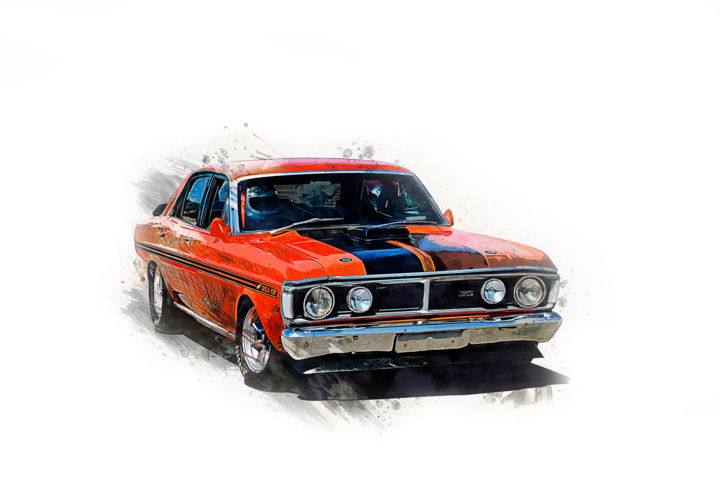 Photographie intitulée "XY GT Falcon" par Stuart Row, Œuvre d'art originale, Photographie numérique