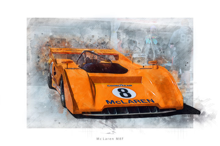 Photography titled "Can-Am McLaren M8F" by Stuart Row, Original Artwork, Manipulated Photography