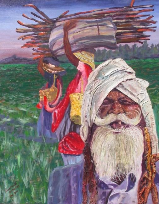 Painting titled "The Sirdar" by Mauritianart, Original Artwork, Oil