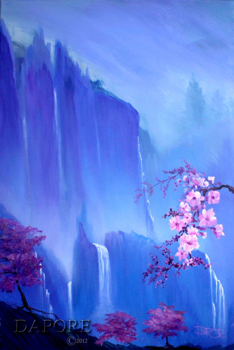 Painting titled "Cherry Blossom 28" by Studio Dapore, Original Artwork, Acrylic