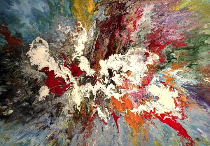 Pittura intitolato "Exploding feeling" da Felix Günther, Opera d'arte originale, Acrilico