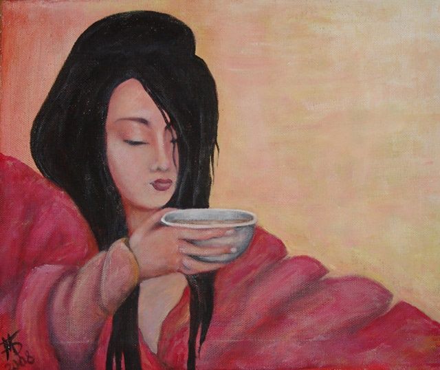 Картина под названием "Китайский чай" - Studiomb, Подлинное произведение искусства