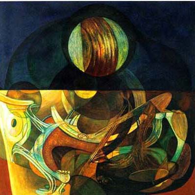 Pittura intitolato "universi paralleli" da Marino Lecchi, Opera d'arte originale, Olio
