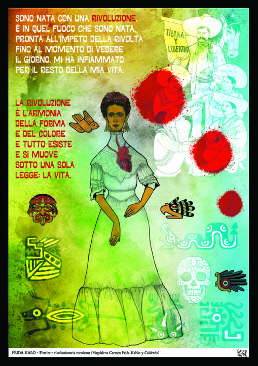Arte digital titulada "Frida Kalo" por Salvatore Palita, Obra de arte original, Pintura Digital