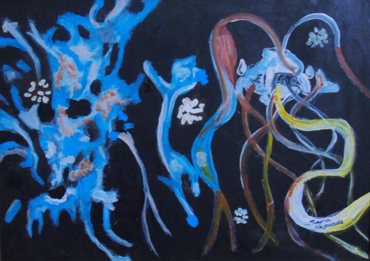 Painting titled "DNA" by Sena Naymaier, Original Artwork, Acrylic