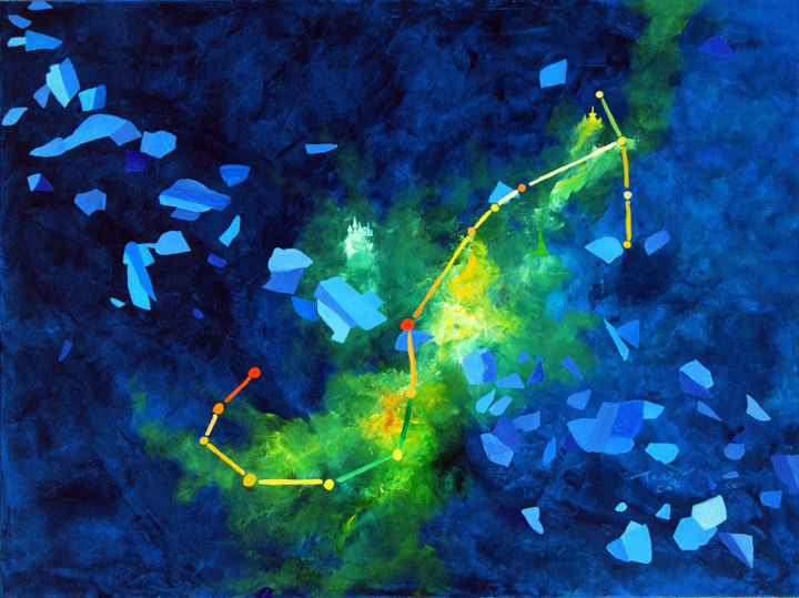 Peinture intitulée "scorpius constellat…" par Tarcisio Costa, Œuvre d'art originale, Acrylique