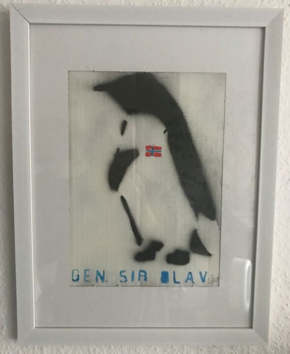 Peinture intitulée "General Sir Olav" par Stüggi, Œuvre d'art originale, Pochoir