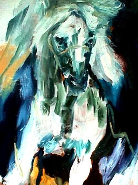 Painting titled "horse" by Han Stuster, Original Artwork