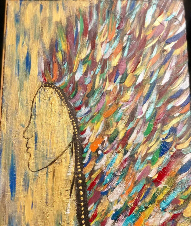 Painting titled "Indien" by Stvdbs, Original Artwork, Acrylic Mounted on Cardboard