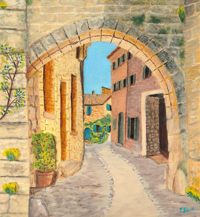 Painting titled "Provence" by Francois Suard, Original Artwork, Oil