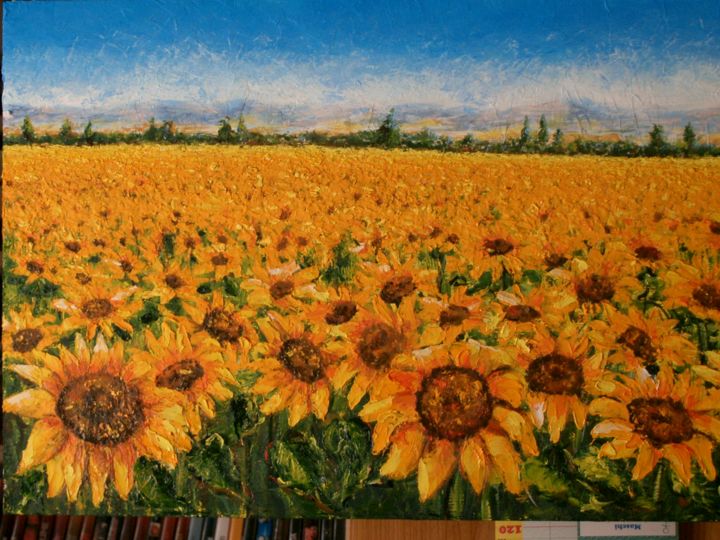 Campo Di Girasoli Painting By Laura Suarez Artmajeur