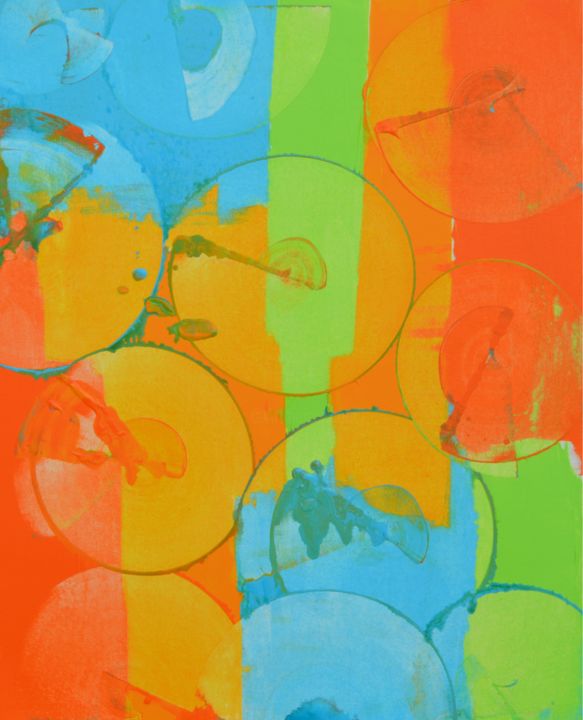 Painting titled "Love for colors 2.p…" by Subi Sri Varshini, Original Artwork, Acrylic