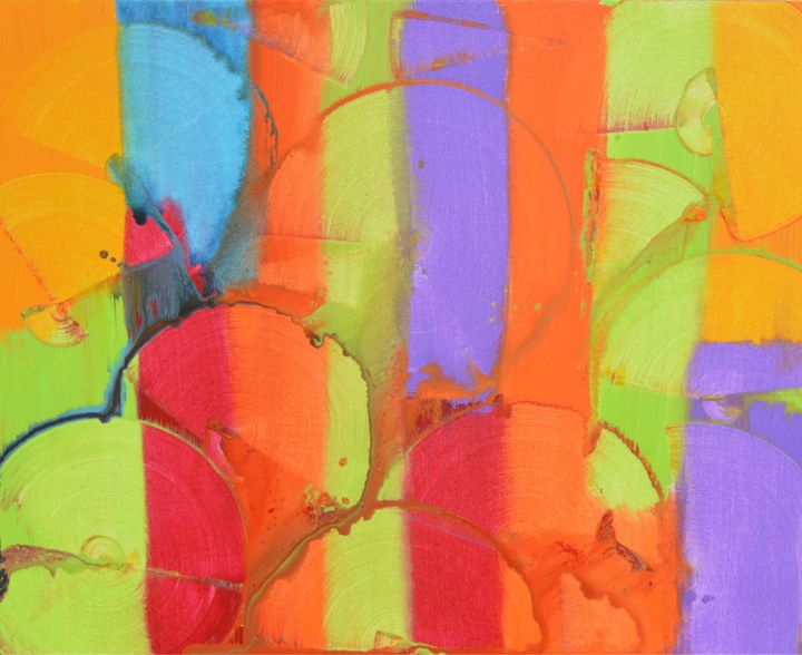 Painting titled "love-for-colors-201…" by Subi Sri Varshini, Original Artwork, Acrylic