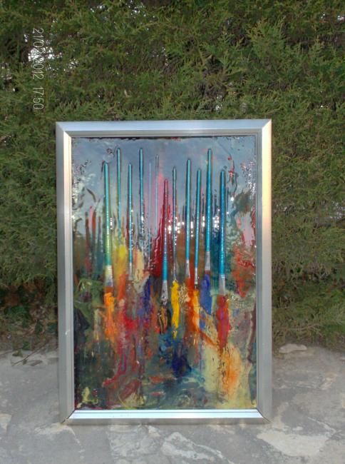 Installation titled "PEINTURES ET PINCEA…" by Jean-Claude Subiros, Original Artwork