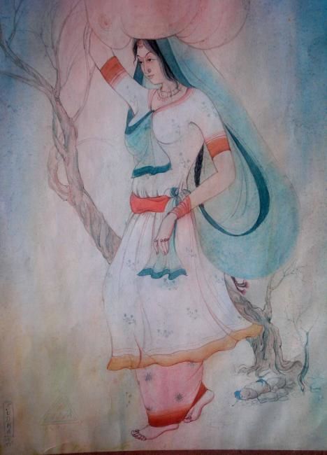 Painting titled "REFLECTION" by Sudha Sama, Original Artwork