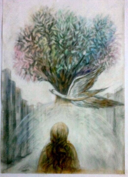 Painting titled "TREE OF WISDOM" by Sudha Sama, Original Artwork