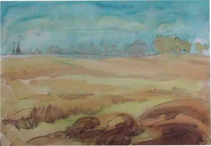 Painting titled "landscape4_am.jpg" by Sudha Sama, Original Artwork