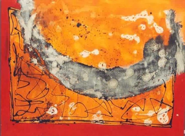 Painting titled "Sleeping Moon" by Sudhir Duppati, Original Art,