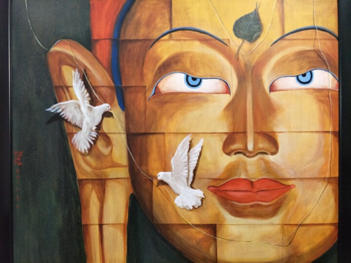 Painting titled "Peace II" by Sudipta, Original Artwork, Acrylic