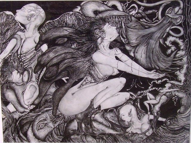 Zeichnungen mit dem Titel "Eden" von Sue Laking, Original-Kunstwerk, Andere