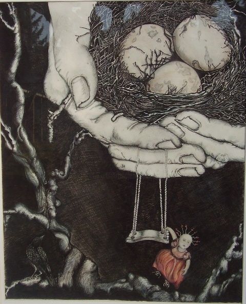 Dessin intitulée "Caretaking of Mews" par Sue Laking, Œuvre d'art originale, Autre