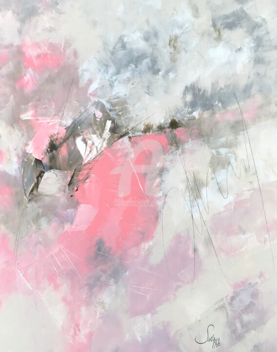 Картина под названием "Moment de silence" - Suely Blot, Подлинное произведение искусства, Акрил