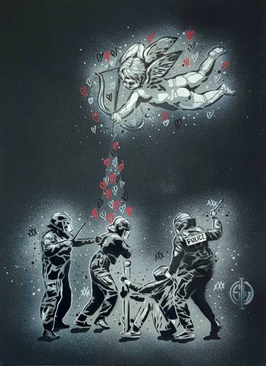 "La police et l'amour" başlıklı Tablo Sufyr tarafından, Orijinal sanat, Akrilik