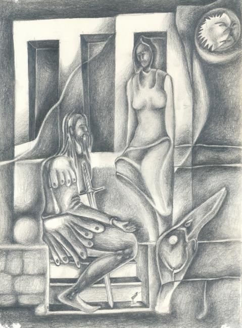 Drawing titled "declaratia" by Marius Filip, Original Artwork