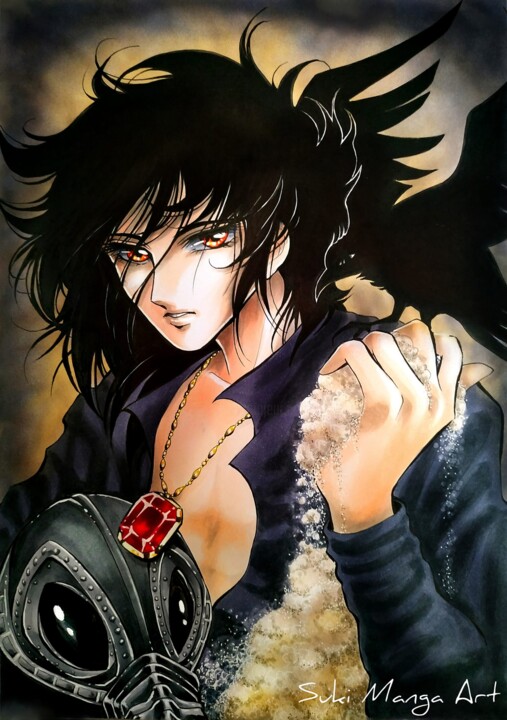 Drawing titled "The Sandman" by Suki Manga Art, Original Artwork, Marker