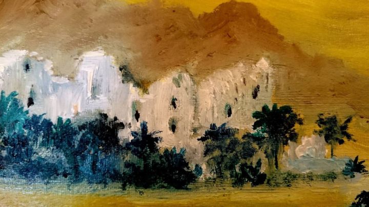 Painting titled "desert detail.jpg" by Suleiman, Original Artwork, Oil
