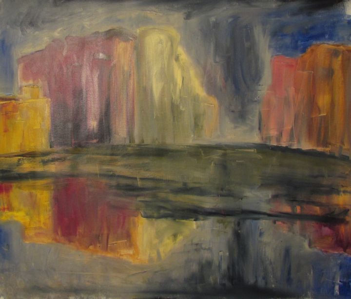 Картина под названием "После дождя" - Irina Kazanskaya, Подлинное произведение искусства, Масло