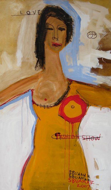 Painting titled "Fashion Show" by Suliyat Buamar, Original Artwork, Acrylic