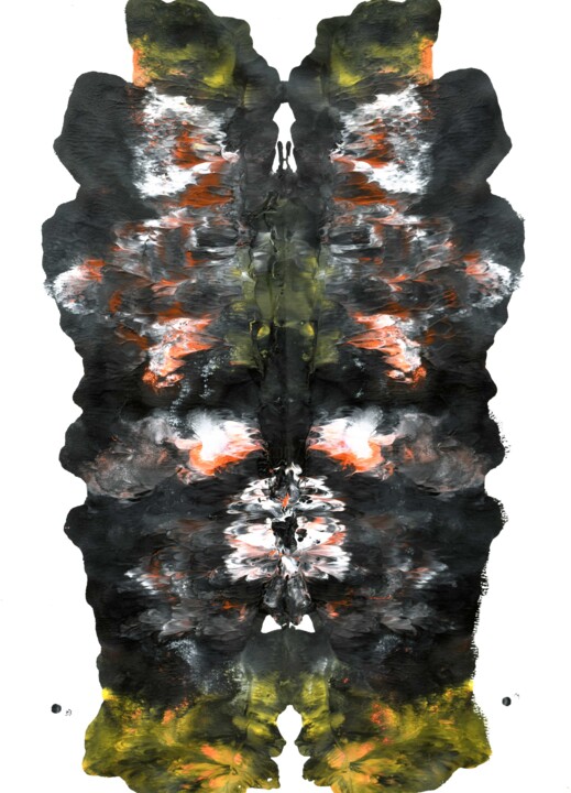 Painting titled "Rorschach Series No…" by Sumit Ratta, Original Artwork, Acrylic