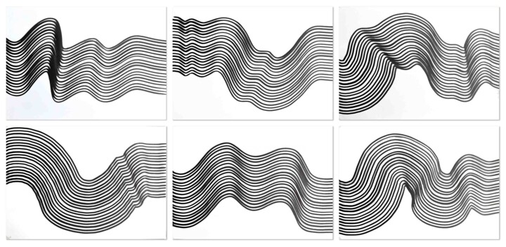 Drawing titled "Composition No. 124" by Sumit Ratta, Original Artwork, Ink