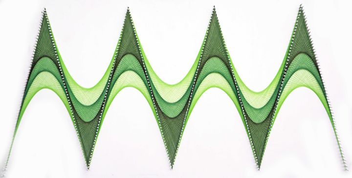 Sculpture intitulée "Nailed it Series No…" par Sumit Mehndiratta, Œuvre d'art originale, String Art