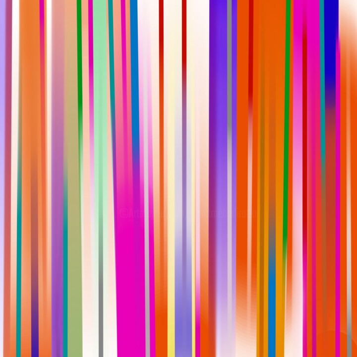 Digital Arts titled "Acid rainbow" by Sumit Mehndiratta, Original Artwork, Digital Painting