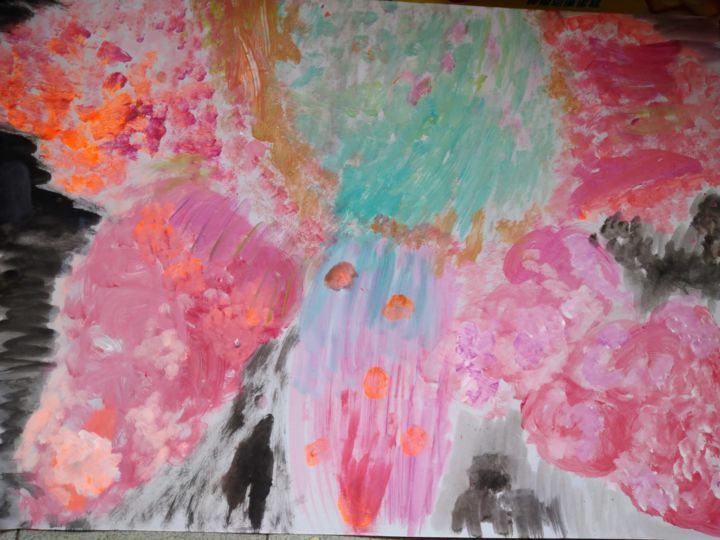 Painting titled "Spring sounds" by Lily Moonheart, Original Artwork, Pigments
