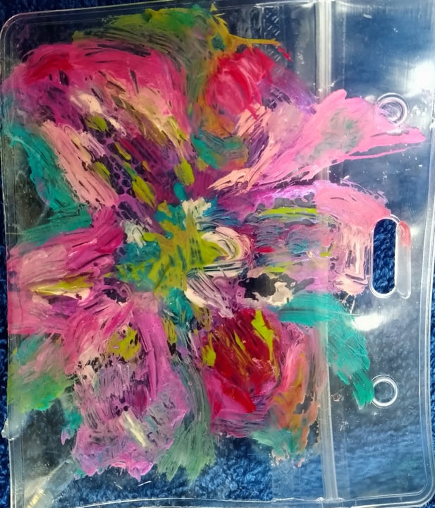 Painting titled "Lily- -card holder" by Lily Moonheart, Original Artwork, Pigments