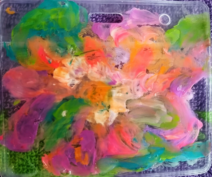 Peinture intitulée "Lily -  -card holde…" par Lily Moonheart, Œuvre d'art originale, Pigments