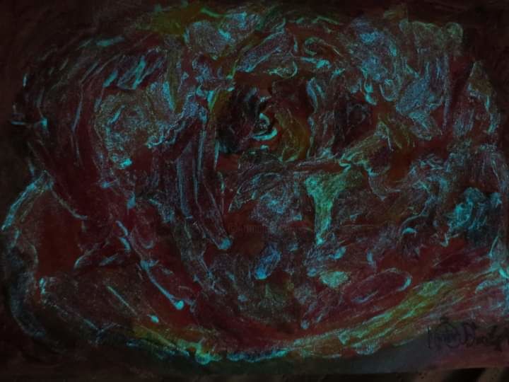 Картина под названием "roseathomelights_da…" - Lily Moonheart, Подлинное произведение искусства, картон