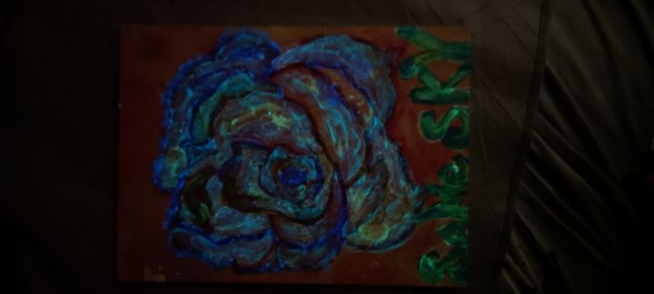 Drawing titled "rose Night Stars Sh…" by Lily Moonheart, Original Artwork, Wood