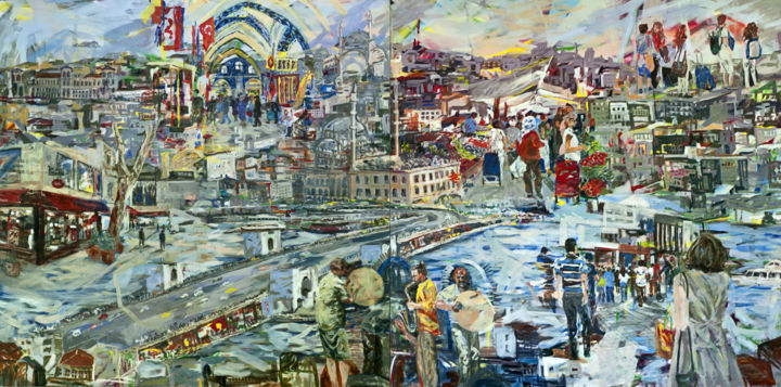 Painting titled ""to be in istanbul…" by Suna Tüfekçibaşı, Original Artwork