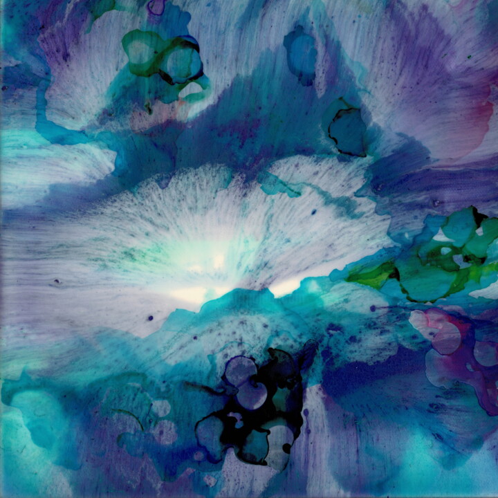 Ζωγραφική με τίτλο "Ocean Two" από Sung Lee, Αυθεντικά έργα τέχνης, Ακρυλικό Τοποθετήθηκε στο Ξύλινο φορείο σκελετό