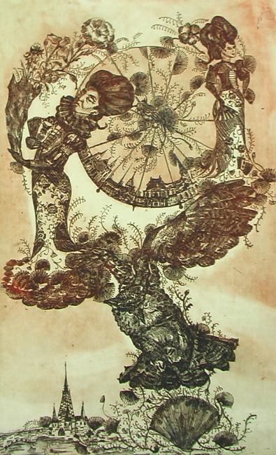 Disegno intitolato ""The Metamorphose"" da Elena Nicolaescu, Opera d'arte originale