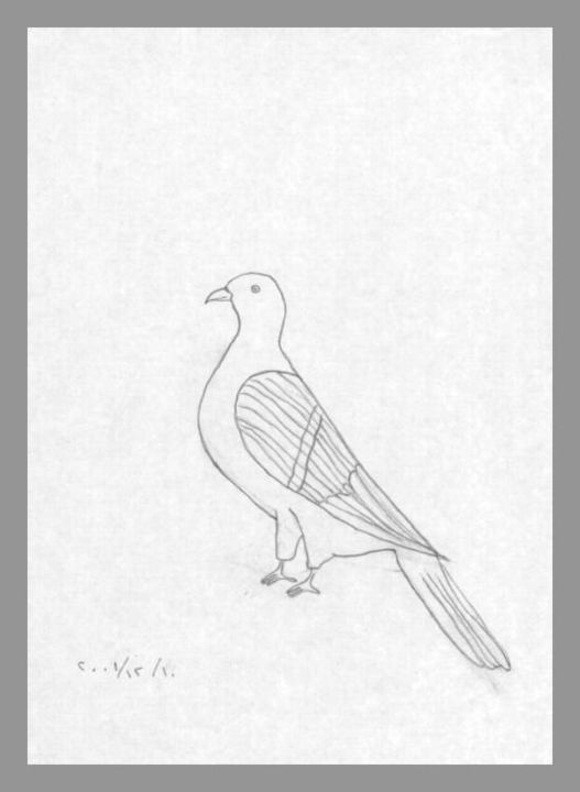 Dessin intitulée "Bird.jpg" par Mohammad Arabiat, Œuvre d'art originale