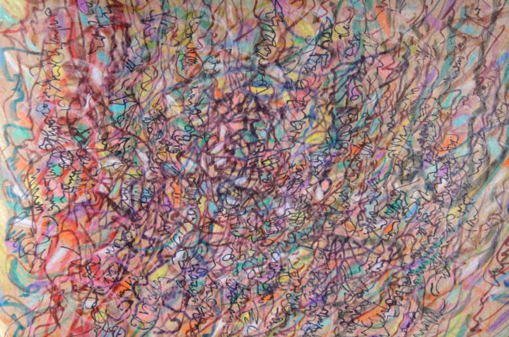 Рисунок под названием "Logos {17}" - Lina Stern, Подлинное произведение искусства, Цветные карандаши