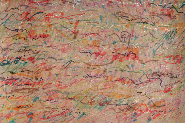 Рисунок под названием "Logos {18}" - Lina Stern, Подлинное произведение искусства, Цветные карандаши